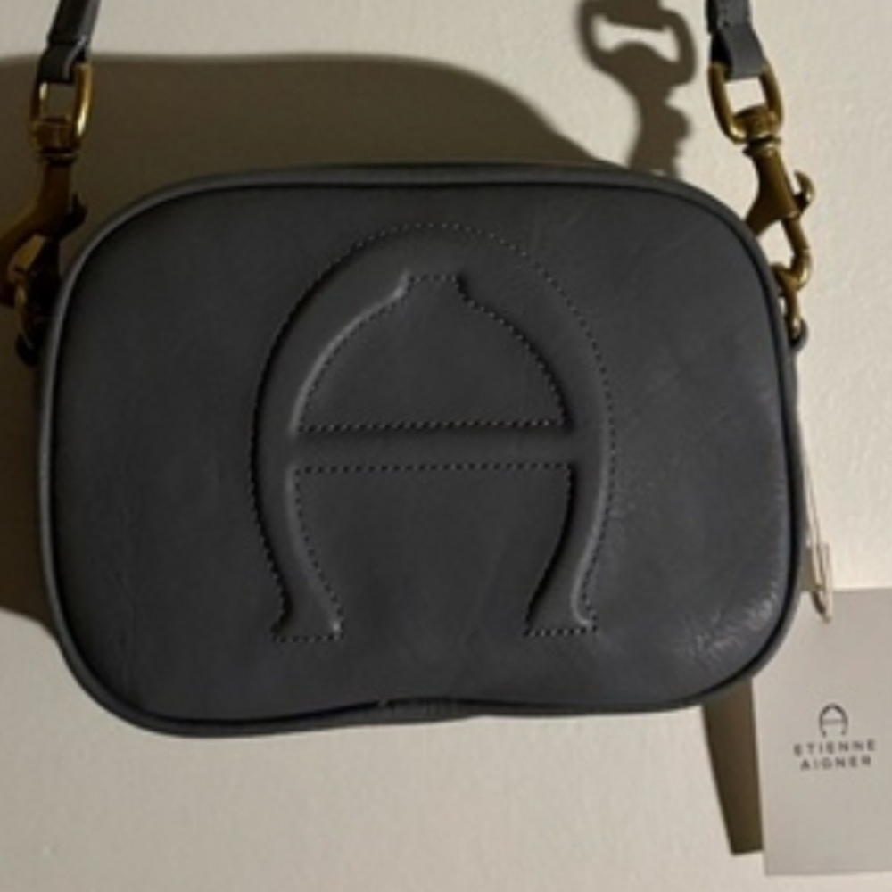 Etienne Aigner Adeline Camera Slate Gray NWT Crossbody